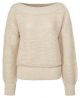Yaya textured yarn sweater boatneck l/s sand