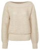 Yaya textured yarn sweater boatneck l/s sand