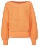 Yaya textured yarn sweater boatneck l/s orange