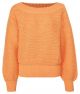 Yaya textured yarn sweater boatneck l/s orange