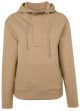 Yaya hoodie big placket amphora dark sand