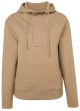 Yaya hoodie big placket amphora dark sand