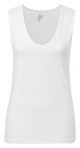 YAYA Round V-neck singlet off white