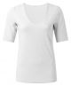 YAYA Round V-neck top off white