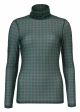 Modström siona print top dark green check