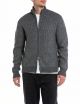 Replay uk2510 knit trui mesh drak grey melange