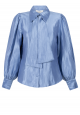 Aaiko veronne tie shimm ray blouse office blue