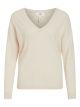 Object objthess l/s v-neck knit pullover sandshell