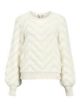 Object objhollow l/s knit pullover noos white sand