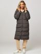 Yaya long reversable puffer jacket with hood black