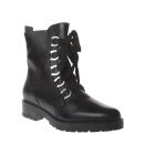 Carmens 052-354 zwart leren veterboot