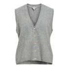 Object objivona s/l knit vest medium grey melange