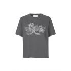 Modstrom Nilasmd print t-shirt Rainy Grey