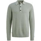 Cast Iron long sleeve polo regular fit soft slate 