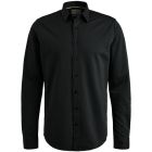 Cast Iron shirt twill jersey 2 tone black overhemd