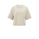 YAYA sweater round neck short sleeve l. beige mela