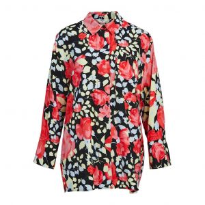 Object objlimone l/s oversized shirt hot colral