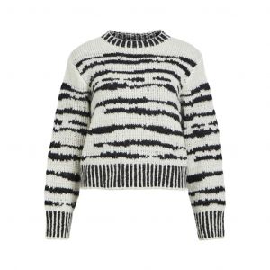 Object objcontessa l/s knit pullover black white
