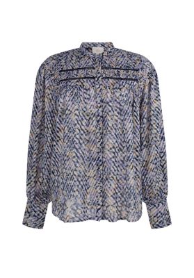 Aaiko daimy flower blouse batik blue