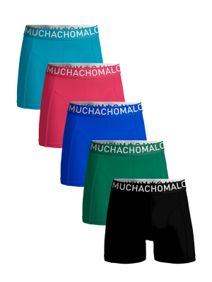 Muchacomalo 5-pack light cotton solid boxer multi