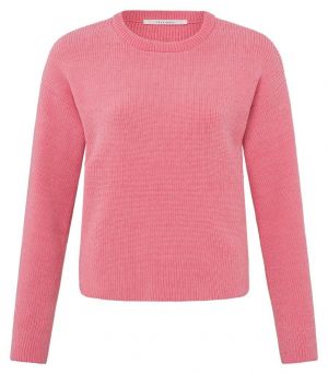 Yaya chenille sweater l/s morning glory pink