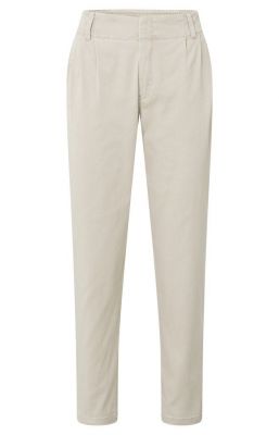 YAYA woven losse fit trousers with pleaths beige