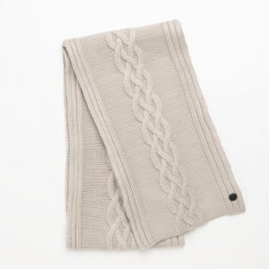 Cast Iron knitted scarf silver lining