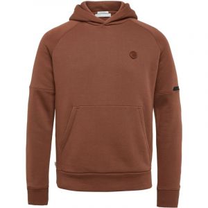Cast Iron hooded regular fit cotton cappuccino