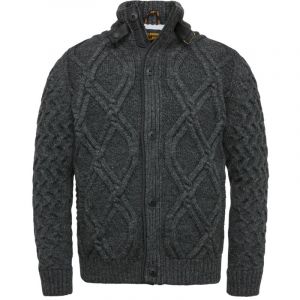 PME Legend zip jacket heavy knit mixed yarn antrac