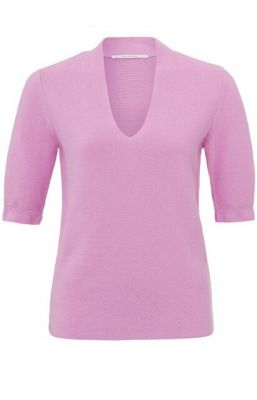 Yaya v-neck s/s sweater sis pink