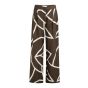 YAYA Broek met print chocolate martini br