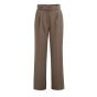 YAYA Geweven broek met wijde pijpen washed brown