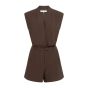 YAYA Playsuit met overslag-effect chocolate martin