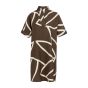 YAYA Jurk met grafische print chocolate martini br