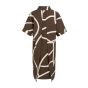 YAYA Jurk met grafische print chocolate martini br