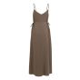 YAYA Lange jurk met strikdetails washed brown