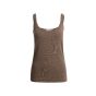 YAYA Singlet met mesh detail washed brown