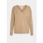 Object objthess l/s v-neck knit pullover seagrass