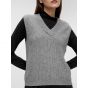 Object objmalena s/l knit waistcoat grey melange