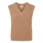 Object objmalena s/l knit waistcoat chipmunk melan