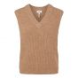 Object objmalena s/l knit waistcoat chipmunk melan