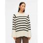 Object objester ls knit top noos black stripes