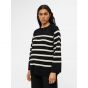 Object objester ls knit top noos sandshell stipes