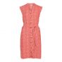 Object objleonora seline s/s dress hot coral aop