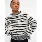 Object objcontessa l/s knit pullover black white