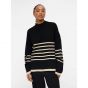 Object objromia l/s long knit pullover black