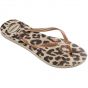 Havaianas Slim animals beige/rose gold dark brown