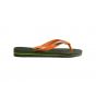 Havaianas brasil logo green olive / vibrant orange