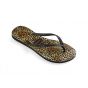 Havaianas slim leopard slipper black black