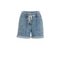 YAYA Denim short met koordsluiting mid blue denim